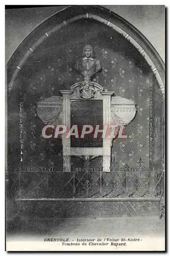 Cartes postales Grenoble Interieur de l&#39Eglise Saint Andre Tombeau du Chevalier Bayard