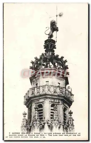 Cartes postales Guerre Arras Le Lion D&#39Arras