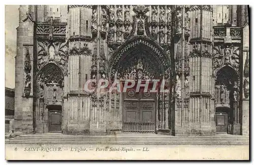 Ansichtskarte AK Saint RIquier L&#39Eglise Parvis Saint Riquis