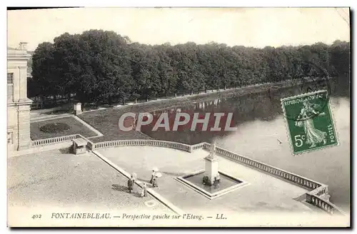 Cartes postales Fontainebleau Perspective Gauche sur l&#39Etang