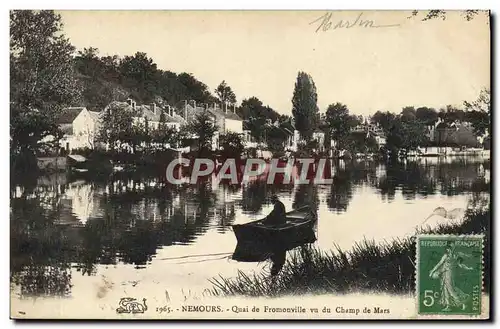 Ansichtskarte AK Nemours Quai de Fromonville vu du Champ de Mars