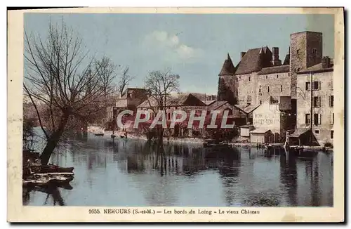 Ansichtskarte AK Nemours Les bords du Loing Le vieux chateau