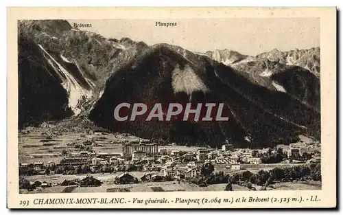 Cartes postales Chamonix Mont Blanc Vue Generale Planpraz et le Brevent