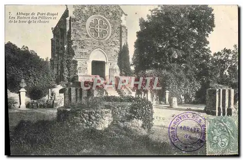 Ansichtskarte AK Abbaye de Port Royal Les ruines des Pilliers et de la buse de la chaire