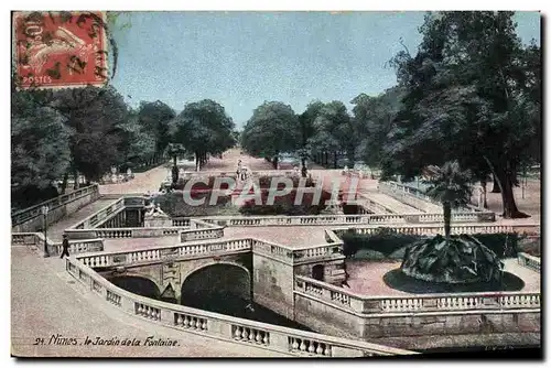 Cartes postales Nimes Le Jardin de la Fontaine