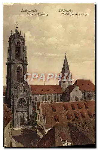 Ansichtskarte AK Selestat Cathedrale St Georges