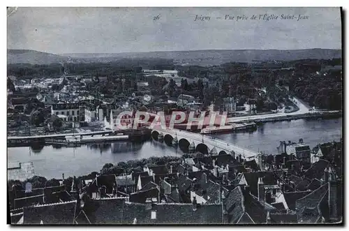 Ansichtskarte AK Joigny Vue prise de l&#39Eglise Saint Jean