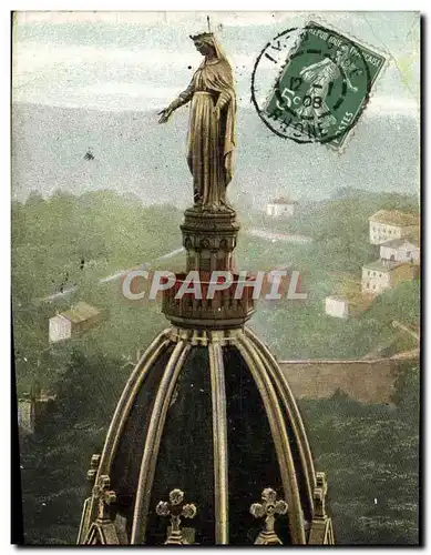 Cartes postales Lyon La vierge doree de Fourvieres