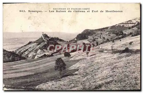 Ansichtskarte AK Besacon Les Ruines du Chateau et Fort de Montfaucon