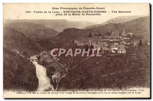 Cartes postales Vallee de la Loue Mouthier Haute Pierre Vue Generale prise de la route de Pontarlier