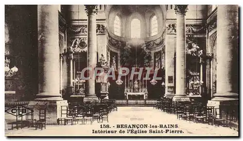 Cartes postales Besancon Les Bains Interieur de l&#39Eglise Saint Pierre