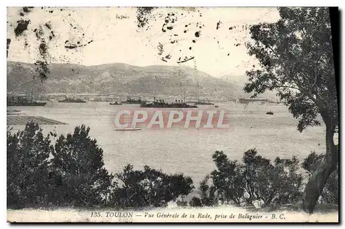 Ansichtskarte AK Toulon Vue Generale de la Rade Prise de Balaguier Bateaux