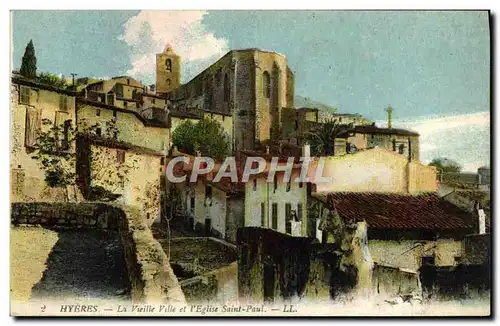 Cartes postales Hyeres La Vieille Ville et l'Eglise Saint Paul