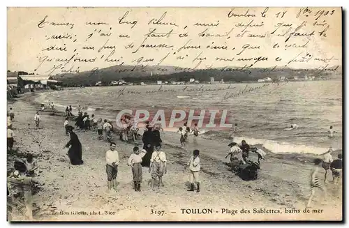 Ansichtskarte AK Toulon Plage des Sablettes Bains de mer