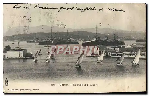 Cartes postales Toulon La Rade et L'Escadre Bateaux