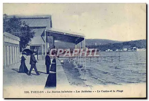 Ansichtskarte AK Toulon La Station Balneaire Les Sablettes Le casino et la plage