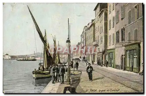 Ansichtskarte AK Toulon Le quai de Cronstadt Bateau Coiffeur