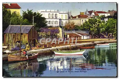 Cartes postales Cote D&#39Azur Bandol sur mer Le quai et Hotel Beau rivage Bateaux