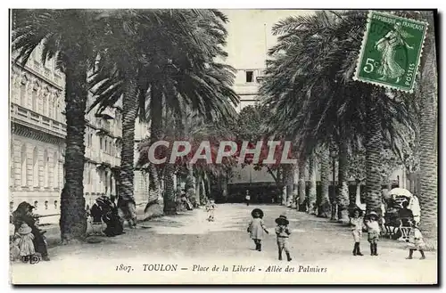 Cartes postales Toulon Place de la Liberte Allee des palmiers Enfants