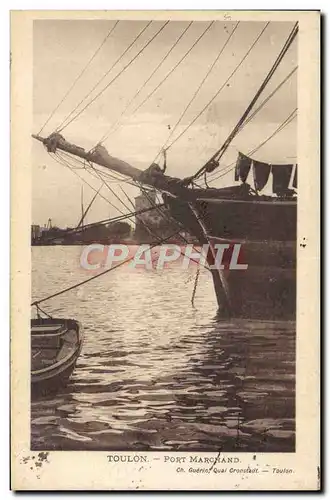 Ansichtskarte AK Toulon Port Marchand Bateau