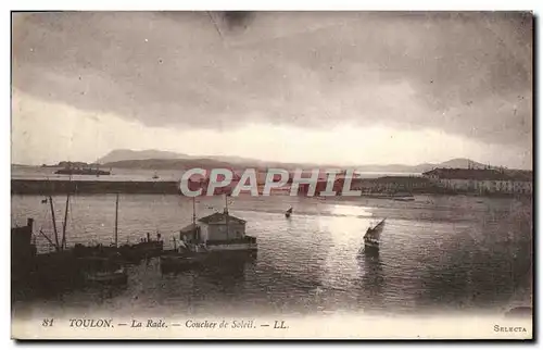 Cartes postales Toulon La Rade Coucher de Soleil