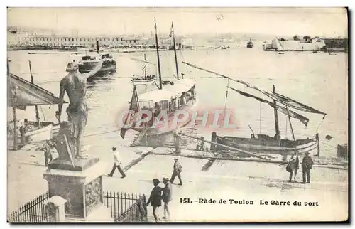 Cartes postales Tade de Toulon Le carre du Port Bateau