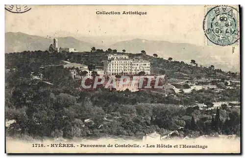 Cartes postales Hyeres Panorama de Costebelle les Hotels et l&#39Hermitage