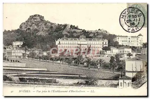 Cartes postales Hyeres Vue Prise de l'Etablissement d'Horticulture