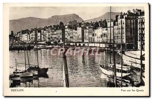 Ansichtskarte AK Toulon Vue sur les Quais Bateaux