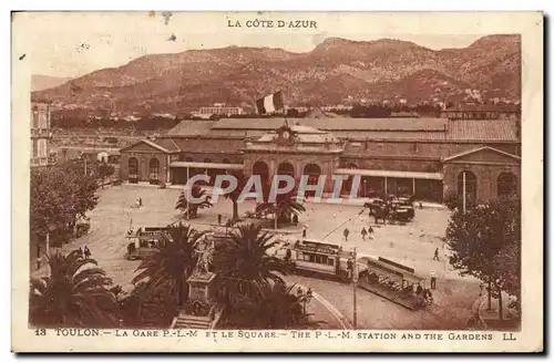 Cartes postales Toulon La Gare Et Le Square