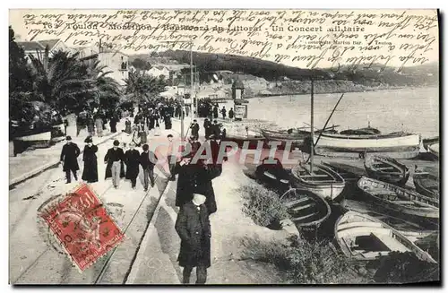Cartes postales Toulon Mourillon Boulevard du littoral Un concert militaire Militaria