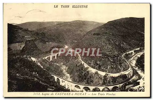 Cartes postales Ligne de Castres a Murat Les Trois Viaducs