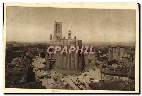 Ansichtskarte AK Albi La Cathedrale La Place Sainte Cecile et le donjon de l&#39ancien palais archiepiscopal