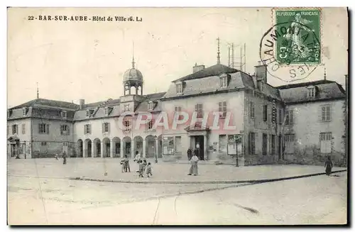 Cartes postales Bar Sur Aube Hotel de ville