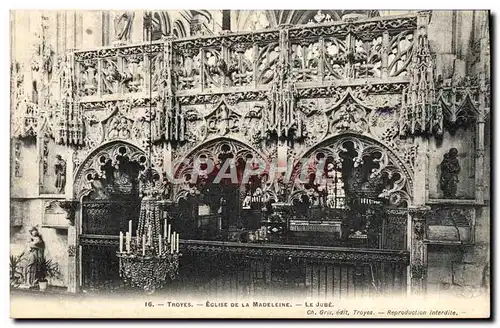 Cartes postales Troyes Eglise De La Madeleine Le jube