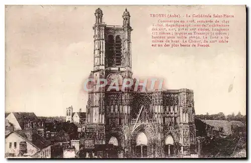 Ansichtskarte AK Troyes La Cathedrale Saint Pierre