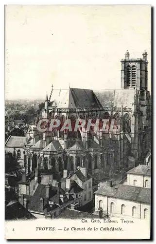 Ansichtskarte AK Troyes Le Chevet De La Cathedrale