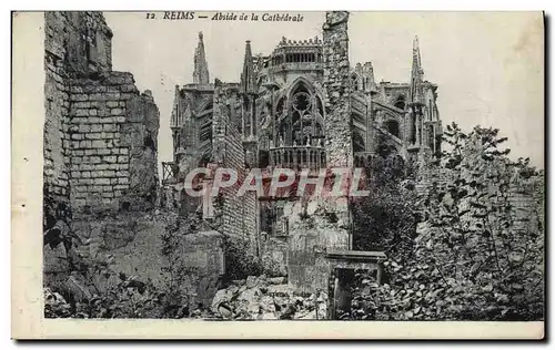 Cartes postales Reims Abside De La Cathedrale Militaria