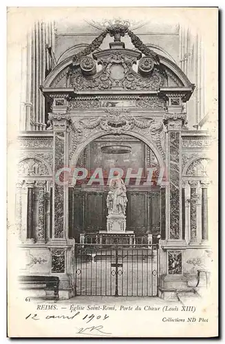 Cartes postales Reims Eglise Saint Remi Louis XIII