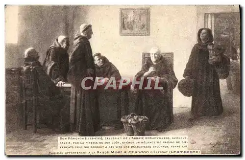 Cartes postales Maison Moet Chandon D'Epernay Don Perignon Aveugle