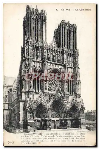 Cartes postales Reims La Cathedrale