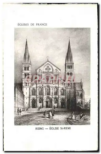 Cartes postales Reims Eglise St Remi