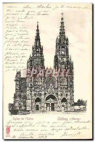 Cartes postales Catherale De l'Epine Chalons sur Marne