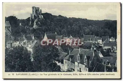 Ansichtskarte AK Lavardin La Vue Generale Et Le Chateau