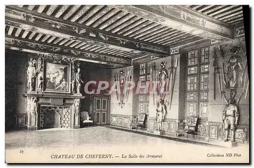 Cartes postales Chateau De Cheverny La Salle Des armures