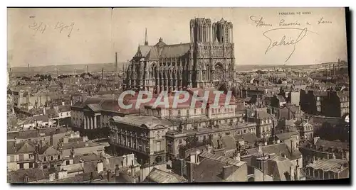 Ansichtskarte AK CARTE TRIPLE Reims Panorama