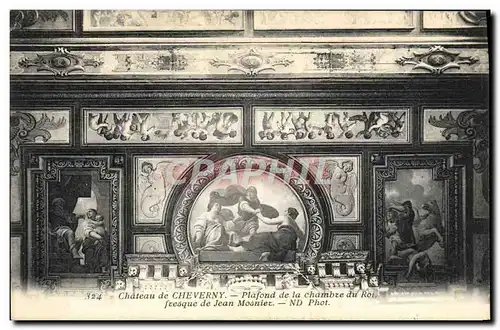 Cartes postales Cheverny Plafond De La Chambre Du Roi Fresque de Jean Mosnier