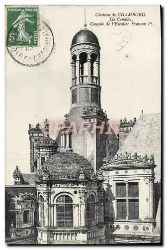 Cartes postales Chambord Les Combles Coupole De l&#39escalier Francois 1er