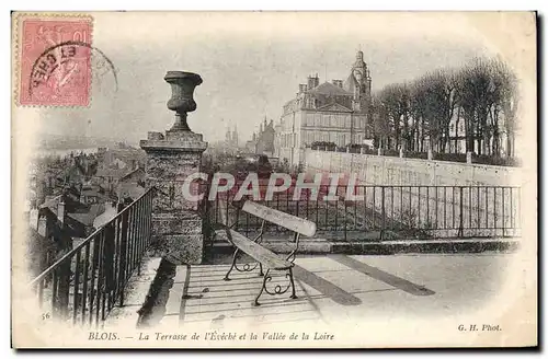 Cartes postales Blois La Terrasse De I&#39Eveche Et La Vallee De La Loire