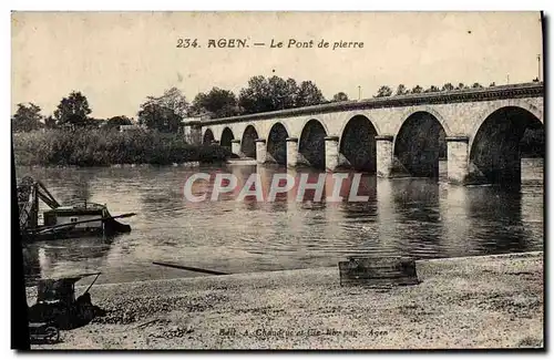 Ansichtskarte AK Agen Le Pont De Pierre